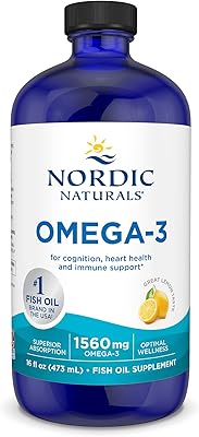 Nordic naturals oméga-3 1560 mg cognition santé cardiaque soutien immunitaire saveur de citron