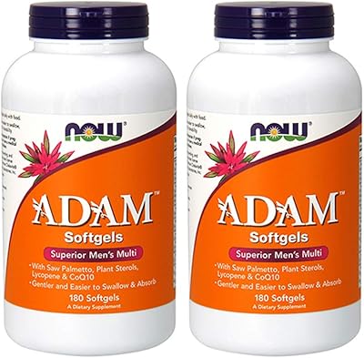Adam multivitamine pour hommes de now foods - 180 gélules, paquet de 2