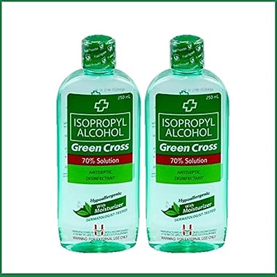 Hydratant à 70 % d'alcool isopropylique green cross 250 ml (paquet de 2). DIAYTAR COTE D'IVOIRE, en tant que boutique en ligne leader en Cote d'Ivoire, propose une expérience d'achat unique et conviviale. Elle dispose d'un système de paiement sécurisé et d'un service client réactif pour garantir la satisfaction de ses clients. Avec des promotions régulières et des offres spéciales, DIAYTAR COTE D'IVOIRE est le point de chute idéal pour les amateurs de shopping en ligne à la recherche de bons plans et de qualité.