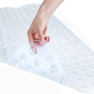 Tapis de baignoire antidérapant d-metatech, tapis de baignoire avec ventouses, tapis de bain avec trous de drainage, lavable en machine, extra large, 100 x 40 cm, non toxique, transparent et blanc. DIAYTAR COTE D'IVOIRE, c'est votre boutique en ligne généraliste de confiance avec plus de 300000 références pour répondre à tous vos besoins. Vous y trouverez des produits de qualité à des prix compétitifs, avec une livraison rapide et sécurisée. Leader en Côte d'Ivoire, DIAYTAR vous offre une expérience d'achat en ligne unique et pratique.