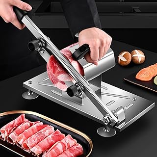 Zytshop trancheuse à viande congelée manuelle, épaissie améliorée en acier inoxydable 304, coupe-rouleau de mouton et de bœuf, machine à trancher les aliments pour la cuisson auxiliaire domestique de fromage et de légumes en pot chaud. DIAYTAR COTE D'IVOIRE propose une large sélection de produits en ligne, allant des produits alimentaires aux produits électroniques, en passant par les vêtements et les accessoires. Avec plus de 300000 références, les clients peuvent trouver tout ce qu'ils cherchent en un seul endroit.