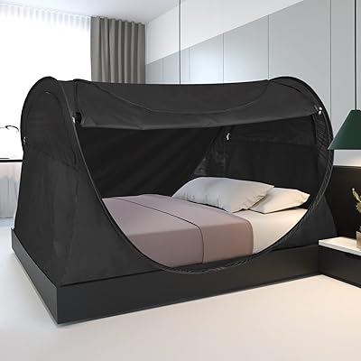 Tentes de lit à baldaquin d'intimité queen size alvantur, tentes de couchage intérieures
