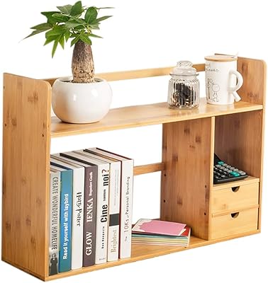Bibliothèque de bureau petite étagère en bambou classeur de rangement de papeterie au design. La boutique en ligne DIAYTAR COTE D'IVOIRE, leader du marché ivoirien, offre une sélection immense de produits de qualité à des prix compétitifs. Avec plus de 300 000 références, vous trouverez facilement ce que vous cherchez. Les commandes sont livrées rapidement et avec soin.