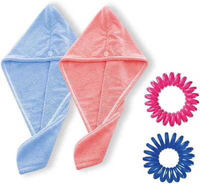 Serviette à cheveux coraline paquet de 2 plus 2 élastiques cheveux. DIAYTAR COTE D'IVOIRE est une boutique en ligne qui propose des produits de qualité à des prix compétitifs. La boutique est équipée d'un système de gestion de stock pour assurer la disponibilité des produits et propose des promotions et des réductions régulières pour fidéliser ses clients. La boutique en ligne est accessible 24h/24 et 7j/7 pour permettre aux clients de faire des achats à tout moment.