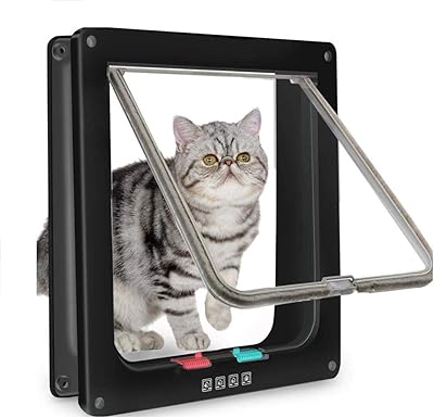 Grandes chatières pour portes intérieures et extérieures, chatières pour grands chats et chiens, serrure à 4 voies pour portes coulissantes, fenêtres et murs, noire. DIAYTAR COTE D'IVOIRE est une boutique en ligne généraliste qui propose des produits de toutes sortes. La boutique est équipée d'un système de paiement sécurisé et propose différentes options de livraison pour garantir que les clients reçoivent leurs produits de manière rapide et sécurisée. Les clients peuvent également profiter de promotions et de réductions spéciales pour économiser de l'argent.