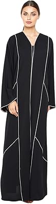 Abaya de luxe pour femme, fabriquée dans un tissu luxueux, livrée avec un hijab
