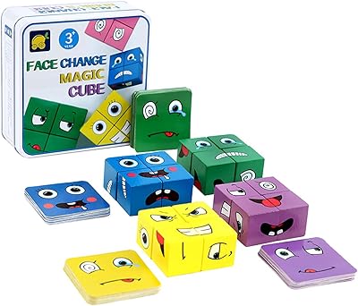 Blocs de construction magiques 3d changeant de visage pour l'entraînement à la pensée