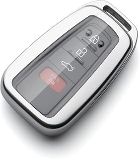 Zsp dec c étui de clé de voiture argenté compatible avec toyota, support