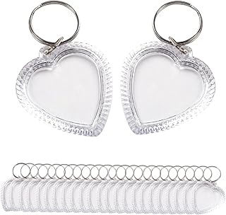 Cadre photo en acrylique transparent, porte-clés vierge en forme de cœur, cadre d'insertion