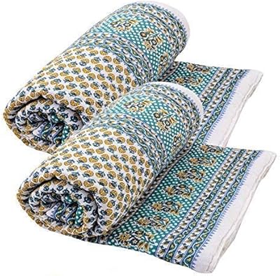 Couvertures de lit namaste india jaipuri en coton razai, taille unique pour la maison,