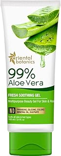 Oriental botanics aloe vera gel 99% - gel de beauté multi-usages pour la peau et les cheveux, 100 ml. DIAYTAR COTE D'IVOIRE propose une gammelarge de produits de marque réputée, répondant ainsi aux attentes des consommateurs exigeants. Grâce à ses partenariats avec des fournisseurs de confiance, la boutique peut offrir des prix compétitifs tout en maintenant une qualité de service exemplaire. Cela explique en partie son succès dans le paysage de l'e-commerce ivoirien.