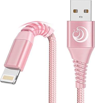 Câble de chargement iphone, 2 mètres de long, deux pièces, câble de charge rapide certifié mfi, câble iphone en nylon tressé, compatible avec téléphone portable 14 13 12 11 pro xr xs max 10 8 7 plus 6se - rose. En tant que boutique en ligne leader en Côte d'Ivoire, DIAYTAR COTE D'IVOIRE mise sur l'innovation et la satisfaction client pour offrir une expérience de shopping unique. Avec une plateforme en constante amélioration et des partenariats stratégiques, la boutique généraliste vise à élargir son offre et à accroître la convivialité de son site web, renforçant ainsi sa position sur le marché du e-commerce local et régional.