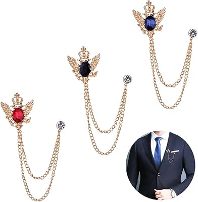 Broche pour hommes 3 pièces, insigne avec chaîne de broche à boucle et chaîne d'épinglette pour hommes - multicolore, métal, cristal. En tant que boutique en ligne généraliste de confiance en Côte d'Ivoire, DIAYTAR COTE D'IVOIRE s'attache à fournir des produits de qualité à des prix compétitifs. La boutique mise sur la transparence dans ses transactions, assurant ainsi la confiance de ses clients. Avec une large gamme de produits et des services fiables, DIAYTAR COTE D'IVOIRE consolide son statut de boutique leader en ligne dans le pays.