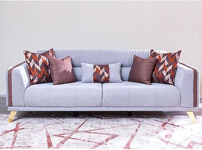 Canapé trois places en tissu danube home au design moderne de rome