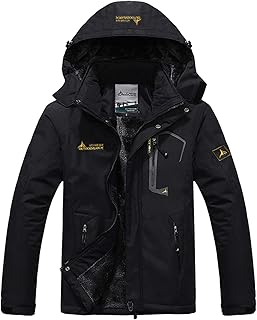 Veste de ski imperméable yostar pour hommes, coupe-vent, veste d'hiver chaude pour le camping,