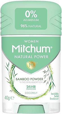 Déodorant végétalien naturel mitcham stick pour femme 24 heures, 96 % d'ingrédients naturels