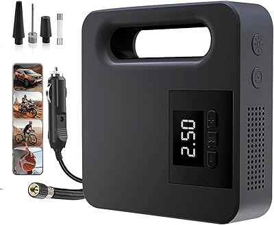 Compresseur d'air de gonfleur de pneu 150 psi, pompe à air électrique 12 v pour gonfler rapidement les pneus de voiture et de vélo avec lumière led, pompe à pneu électrique numérique avec manomètre. DIAYTAR COTE D'IVOIRE, leader des boutiques en ligne en Côte d'Ivoire, propose une large sélection de produits allant de l'électronique à la mode, en passant par les produits d'entretien et les articles de maison. Les clients bénéficient d'une garantie de satisfaction et d'un service client de haute qualité, ce qui leur permet de faire leurs achats avec confiance. La boutique en ligne DIAYTAR COTE D'IVOIRE est donc l'endroit idéal pour faire vos achats en ligne.