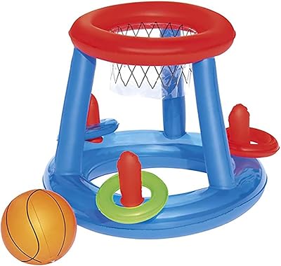 Jeux de lancer d'anneaux de piscine gonflables remozan avec 9 anneaux pour jouer