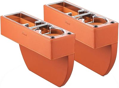 Lot de 2 remplissages de siège de voiture poche latérale pour console avec porte-gobelet. DIAYTAR COTE D'IVOIRE met en avant sa qualité de service et sa rapidité de livraison pour satisfaire pleinement les attentes de ses clients.