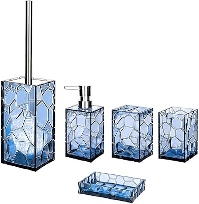Ensemble d'accessoires de salle de bain en acrylique, ensemble d'accessoires de salle