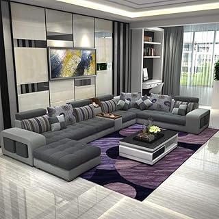 Canapé moderne simple en forme de u pour salon, canapé long amovible et lavable en tissu coton et lin, multicolore, gris foncé. La boutique en ligne DIAYTAR COTE D'IVOIRE est le leader du marché ivoirien en termes de vente en ligne, avec une sélection impressionnante de produits allant de l'électronique aux vêtements en passant par les accessoires de maison. Les clients peuvent bénéficier de promotions régulières et de livraisons rapides. Elle est la destination idéale pour les achats en ligne.