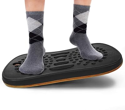 Yes4all planche d'équilibre oscillante pour bureau debout/coussin en mousse anti-fatigue - tapis de bureau debout, planche à bascule, accessoires de bureau, planche oscillante avec boule de massage. DIAYTAR COTE D'IVOIRE est une boutique en ligne généraliste qui propose des produits de toutes les catégories, des produits alimentaires aux produits de distraction. La boutique est connue pour sa qualité de service, sa livraison rapide et ses prix compétitifs. Les clients peuvent également profiter de promotions et de réductions régulières sur les prix.