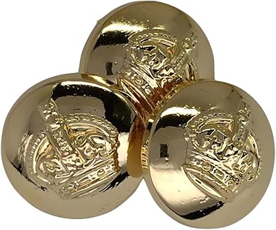 25 boutons en or et argent avec couronne gravée - 15 mm, 20 mm et 23 mm - fabriqués et expédiés depuis l'espagne (or, 20 mm). La boutique en ligne DIAYTAR COTE D'IVOIRE met en avant son engagement envers l'innovation et la satisfaction des besoins des consommateurs ivoiriens. Avec des mises à jour régulières du catalogue de produits et des offres promotionnelles, la boutique parvient à maintenir l'intérêt de sa clientèle et à attirer de nouveaux clients. Cette approche dynamique contribue à son succès sur le marché ivoirien.