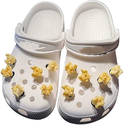 Breloques de chaussures 3d uniques, décoration de chaussures en résine, poulet frit, pop-corn