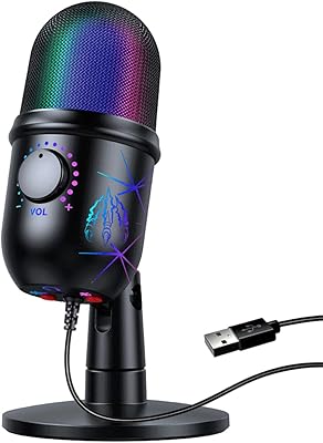 Microphone de jeu usb microphone à condensateur pc avec gain éclairage rvb pour l'enregistrement. DIAYTAR COTE D'IVOIRE est une boutique en ligne qui répond aux besoins d'une clientèle exigeante, avec des produits de haute qualité et des services personnalisés. La boutique propose une gamme de catégories de produits, allant de l'électronique à la mode en passant par les produits pour la maison et le jardin. Les clients peuvent ainsi trouver tout ce dont ils ont besoin pour améliorer leur quotidien.