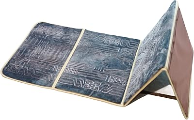 Tapis de prière de méditation pliable jenny avec dossier sagada janamaz (gris)
