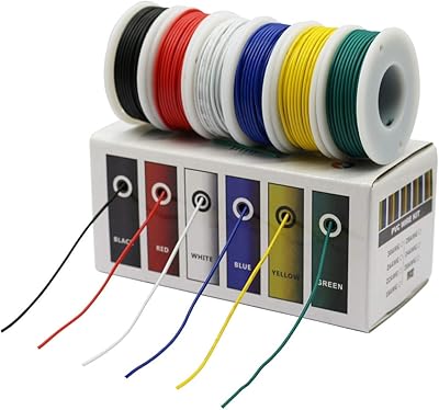 Kit de fils de branchement cbazy (kit de fils de branchement) calibre 18, 6 couleurs, 15 pieds chacun, fil électrique 18 awg. La boutique en ligne DIAYTAR COTE D'IVOIRE propose une expérience d'achat en ligne sécurisée et fiable. Les clients peuvent parcourir les différentes catégories de produits, lire les avis et les commentaires des autres clients et profiter de promotions exclusives. DIAYTAR COTE D'IVOIRE est la référence pour les achats en ligne en Côte d'Ivoire.