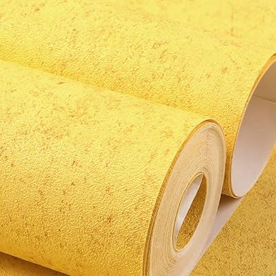 Papier peint jaune moderne, papier peint en béton de couleur unie, décoration d'intérieur