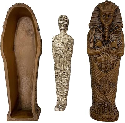 Happy yamy 1 ensemble roi égyptien toutankhamon pharaon saccophage sculpté momie figurine minceur