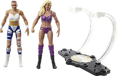 Figurine d'action 2 pièces de 6 pouces wwe charlotte flair contre rhea ripley