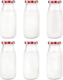 E.yomoqgg pots en verre de 200 ml (6,8 oz) avec couvercles - paquet