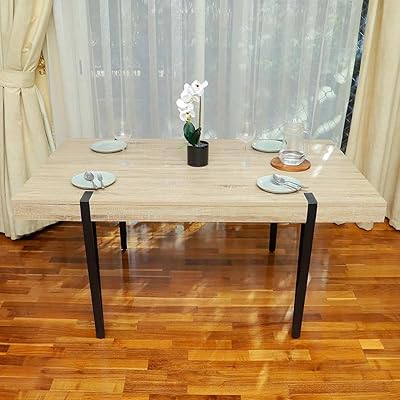 Table à manger yahome en bois massif avec pieds en métal lourd pour salle à manger et salon. Avec plus de 300000 références de produits, DIAYTAR COTE D'IVOIRE est la boutique en ligne idéale pour trouver tout ce dont vous avez besoin. La boutique propose des produits de haute qualité à des prix compétitifs, ainsi que des services de clientèle dédiés pour répondre à vos questions et résoudre vos problèmes. Les clients peuvent également profiter de la fonction de recherche avancée pour trouver facilement les produits qui les intéressent.