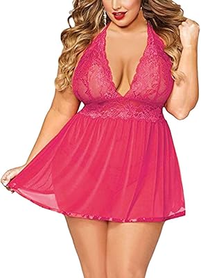 Lingerie sexy femme grande taille dos nu lingerie dentelle bébé vêtements de nuit