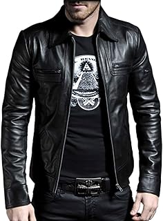 Veste en cuir d'agneau naturel pour homme (noir, veste de motard) - 1501200, noir. DIAYTAR COTE D'IVOIRE se démarque par sa grande variété de produits, allant des articles ménagers aux vêtements en passant par les accessoires électroniques. La boutique offre une expérience d'achat en ligne pratique et fiable. Les utilisateurs peuvent parcourir les différentes catégories pour découvrir de nouveaux produits.