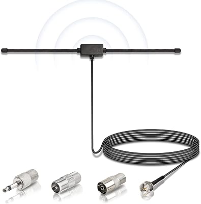 Bingfu dab fm radio antenne fm dipole antenne avec câble d'extension 3m