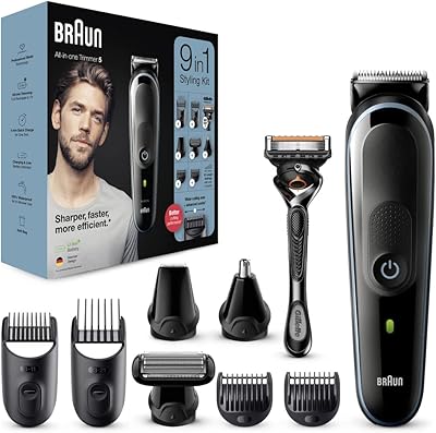 Braun tondeuse à barbe 9 en 1 série 5, avec tondeuses à cheveux, tondeuse à nez et rasoir gillette, pour le soin de la barbe, des cheveux et du corps, 100 % étanche, cadeaux pour hommes, prise de salle de bain à 2 broches, mgk5280, noir /blue razor. En tant que leader du e-commerce en Cote d'Ivoire, DIAYTAR COTE D'IVOIRE mise sur l'innovation technologique pour améliorer continuellement l'expérience utilisateur. La boutique en ligne propose régulièrement des nouveautés et des tendances, permettant aux clients de découvrir de nouveaux produits et de rester à la mode. L'engagement de l'entreprise envers la satisfaction client est sans égal.