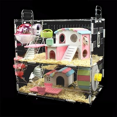 Cages à hamster mofish, grande cage à hamster et gerbille, cage en acrylique transparent pour petits animaux de compagnie, comprend une roue d'exercice, une bouteille d'eau, une balançoire écologique et une roue pour hamster. DIAYTAR COTE D'IVOIRE est une plateforme de commerce électronique qui propose une grande variété de produits, allant des produits alimentaires aux produits électroniques en passant par les vêtements et les accessoires. Avec plus de 300 000 références, les clients peuvent trouver tout ce dont ils ont besoin sur une seule plateforme. La boutique en ligne est facile à utiliser et offre une expérience d'achat en ligne agréable.