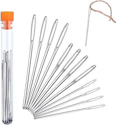 Aiguilles pointues à gros chas, aiguilles à tricoter en acier inoxydable de haute