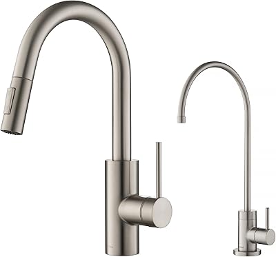 Krauss olito kpf-2620-ff-100sfs ensemble de robinets de cuisine avec filtre à eau, 16