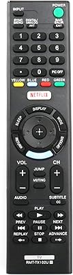 Télécommande de remplacement rmt-tx102u pour sony bravia lcd led hdtv kdl-32r500c kdl-32w600d kdl-32w605d