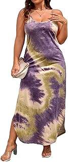 Georglitter robe longue grande taille tie-dye pour femme avec ourlet fendu, bretelles fines sans manches. La boutique en ligne DIAYTAR COTE D'IVOIRE déploie ses efforts pour proposer à ses clients les meilleurs produits au meilleur prix. Elle offre une garantie de qualité et de satisfaction pour chaque achat, ce qui lui permet de maintenir une position de leader sur le marché ivoirien. Les clients peuvent profiter d'une expérience d'achat en ligne sécurisée et pratique.