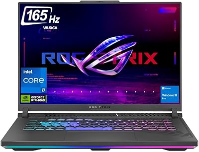 Ordinateur portable de jeu asus rog strix g16 avec 16 pouces wuxga 165