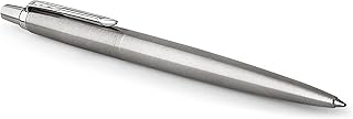 Stylo à bille parker 1953170 jotter, acier inoxydable, finition chromée, pointe moyenne, encre