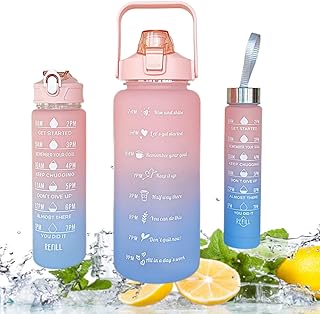 Bouteilles d'eau de sport lot de 3, 2000 ml + 900 ml + 500 ml sans bpa bouteille d'eau de sport de motivation avec marqueur de capacité de temps grande bouteille d'eau de cyclisme pour enfants école fitness (bleu pêche). DIAYTAR COTE D'IVOIRE est une boutique en ligne généraliste qui propose plus de 300 000 références de produits, faisant d'elle la boutique leader en Côte d'Ivoire. Avec une gamme variée de produits, les clients peuvent trouver tout ce dont ils ont besoin en un seul endroit. La qualité et la fiabilité des produits sont garantis.