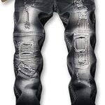 Zurdox jeans pour hommes, jeans à jambes larges, pantalons amples à jambes droites