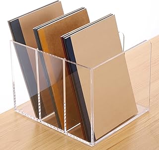 Porte-revues rozoo, organisateur de fichiers de bureau en acrylique transparent pour accessoires, organisation